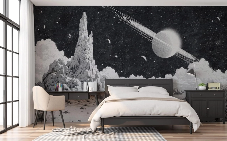 Eirian komiksowa fototapeta science fiction odległa planeta