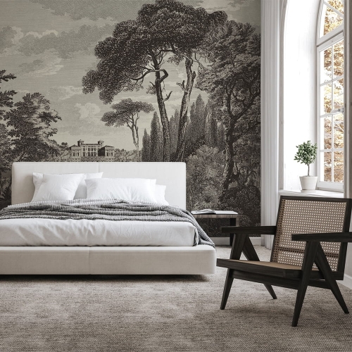 Cartagine fototapeta na wymiar krajobraz w stylu klasycznej ryciny