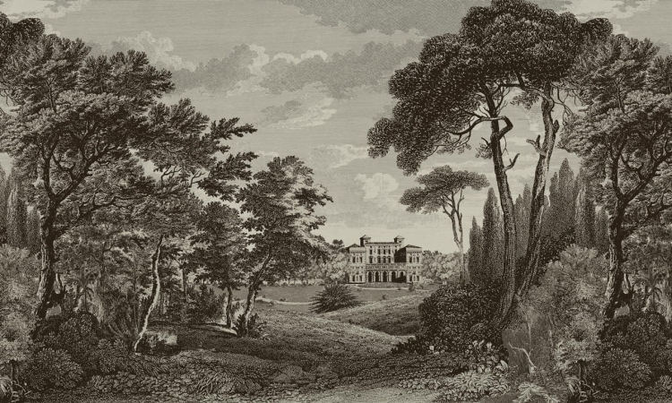 Cartagine fototapeta na wymiar krajobraz w stylu klasycznej ryciny