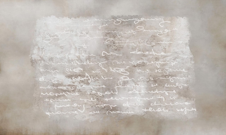 Wall Art Vinci fototapeta na wymiar postarzane odręczne pismo