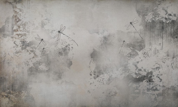 Wall Art Lestes nowoczesna fototapeta na wymiar latające ważki