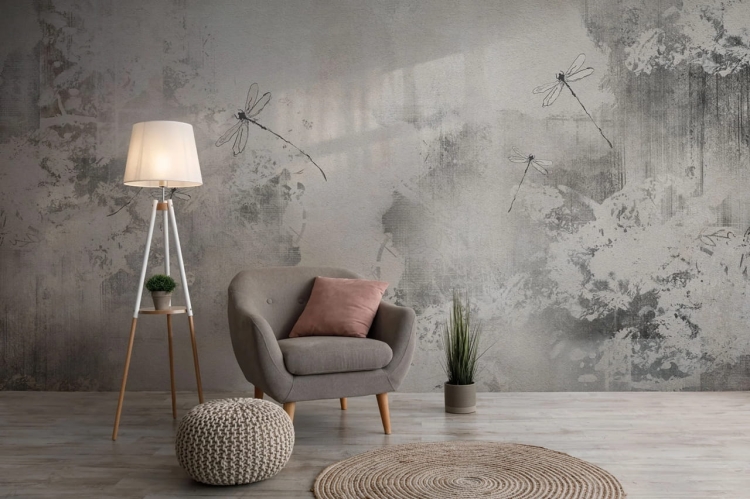 Wall Art Lestes nowoczesna fototapeta na wymiar latające ważki