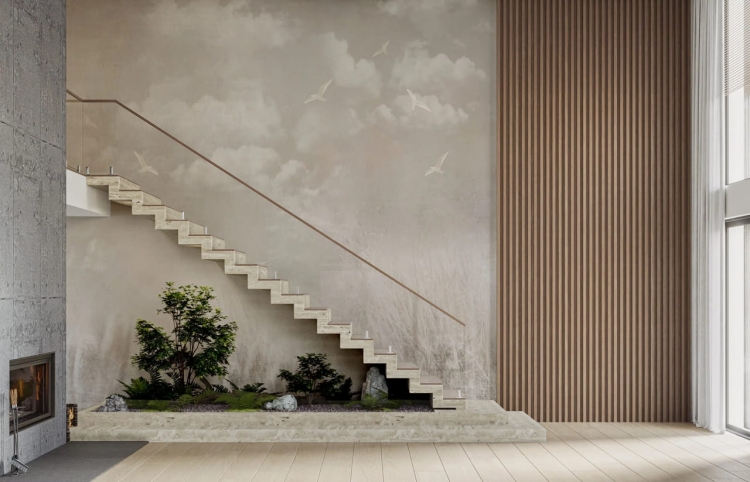 Wall Art Epos fototapeta na wymiar letnie niebo nad łąką