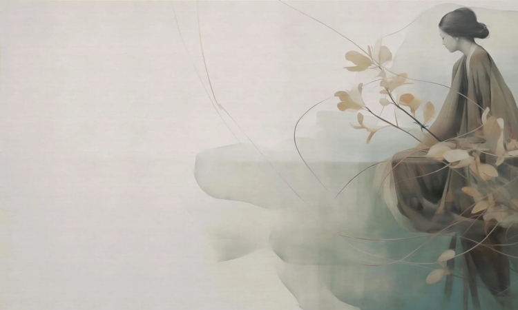 Wall Art Akogare orientalna fototapeta na wymiar japandi