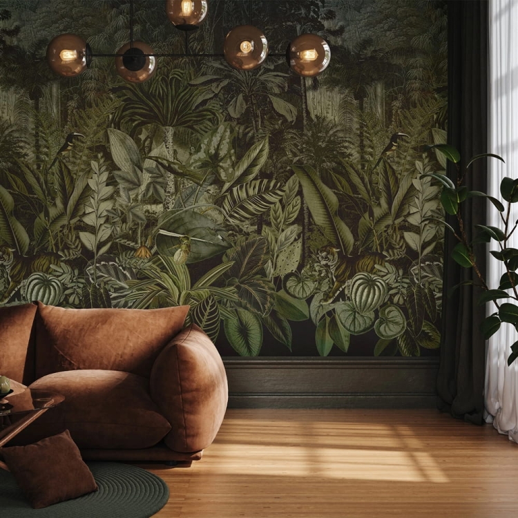 Wall Art Madagascar ciemnozielona fototapeta na wymiar tropikalny las