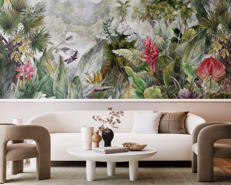 Wall Art Wonderland kolorowa fototapeta na wymiar egzotyczny pejzaż