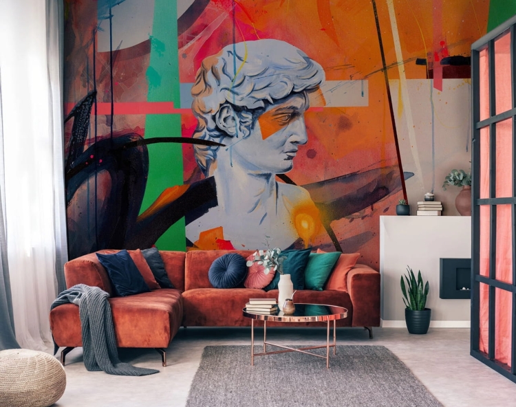 Wall Art Buenos kolorowa abstrakcyjna fototapeta na wymiar