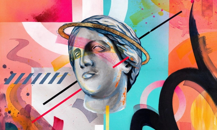 Wall Art Aires kolorowa abstrakcyjna fototapeta na wymiar