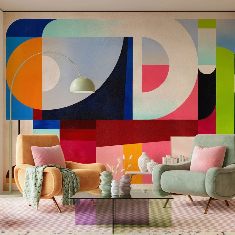 Wall Art Rio kolorowa abstrakcyjna fototapeta na wymiar
