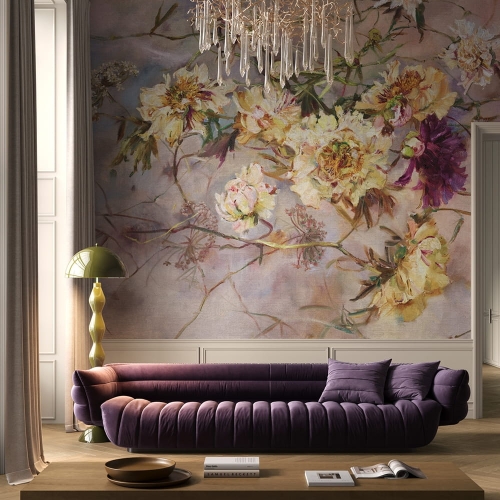 Wonderwall Charlotte fototapeta peonie kwiatowe gałązki