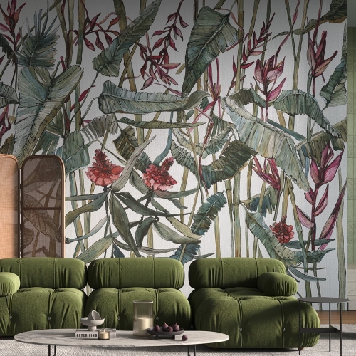 Wonderwall Kenzo fototapeta botaniczna heliconia, kalatea, etlingera