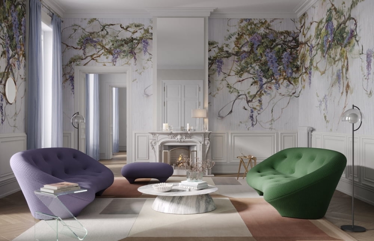 Wonderwall Pastorale fototapeta kwiaty i pnącza wisterii