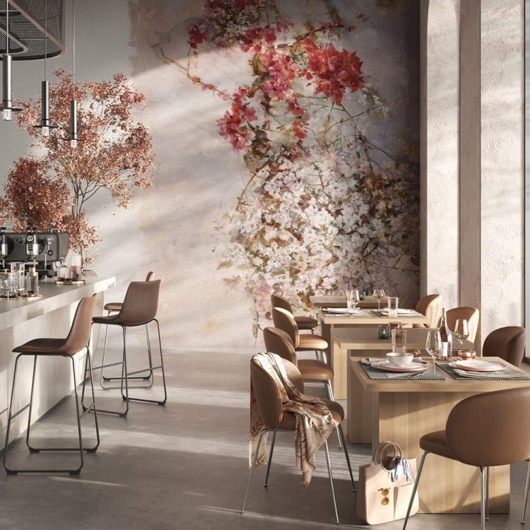 Wonderwall Pia fototapeta kwiaty wiśni jak malowany obraz