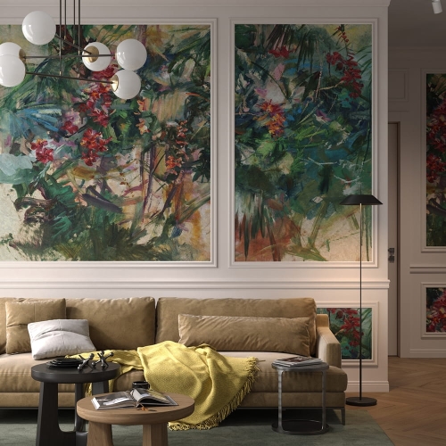 Wonderwall Rivera fototapeta kolorowe tropikalne kwiaty