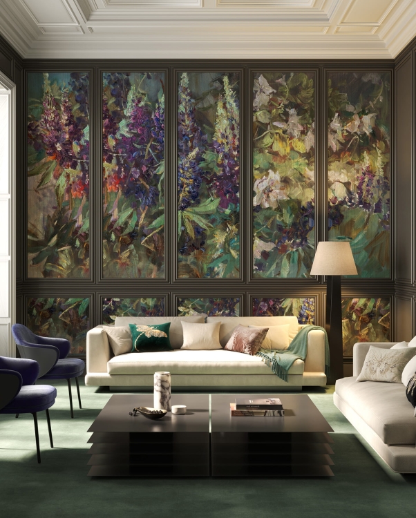 Wonderwall Serenade fototapeta malowany obraz kwiaty łubinu