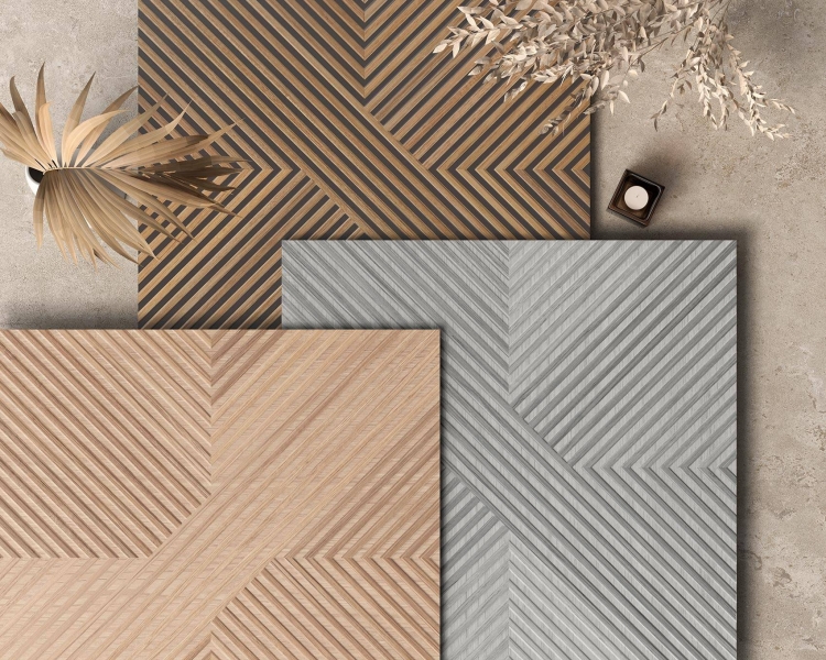 Colorker Wood Story Brun 59,5x59,5 geometryczny drewniany dekor