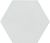 Barwolf Luna Nubium White 23x27 białe heksagony mat