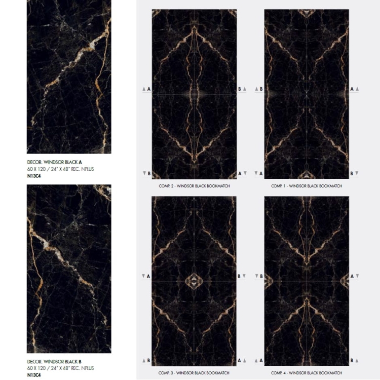 Fanal Decor Bookmatch Windsor Black