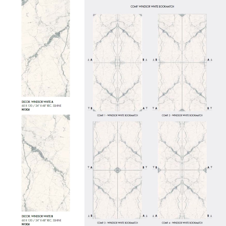 Fanal Decor Bookmatch Windsor White
