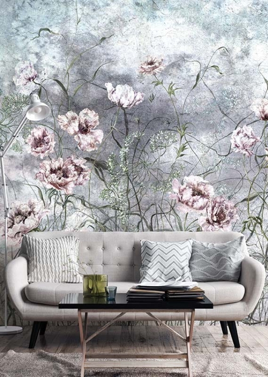 Florino tapeta w kwiaty fizelina