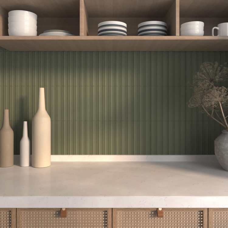 Dune Milano Scala Bosco zielone ryflowane płytki