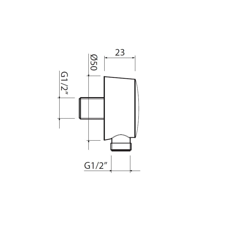 Vedo Classic Bronzo przyłącze kątowe do węża natryskowego
