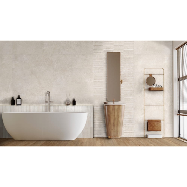Marazzi Fabula Wall Travertino Cross Bianco
