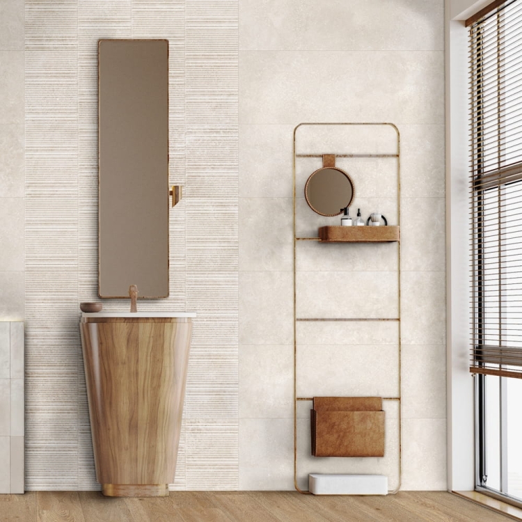 Marazzi Fabula Wall Travertino Cross Bianco