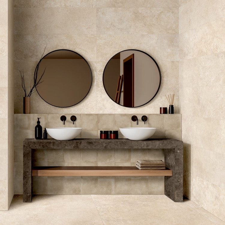 Marazzi Fabula Wall Travertino Cross Beige