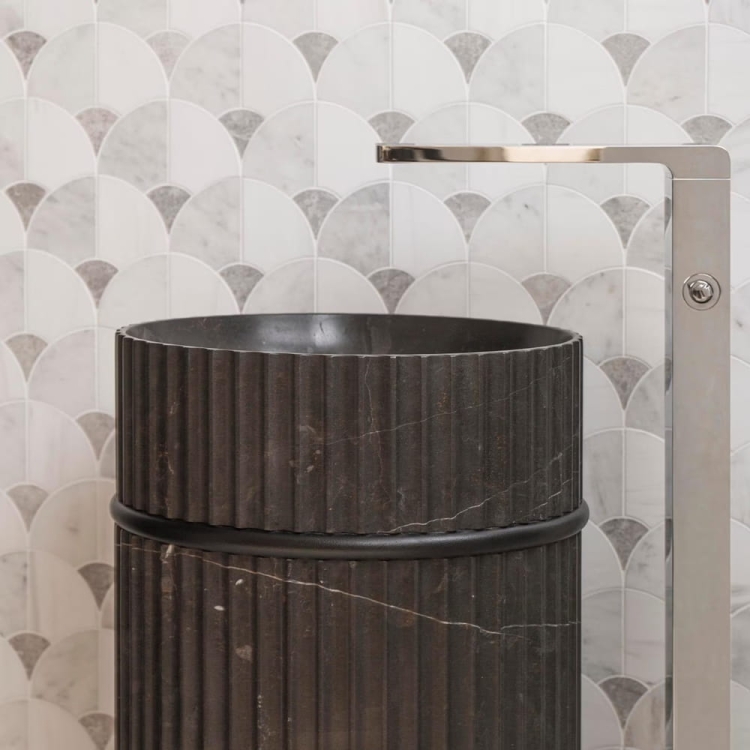 'Antic Colonial Figure Shell Light geometryczna mozaika kamienna