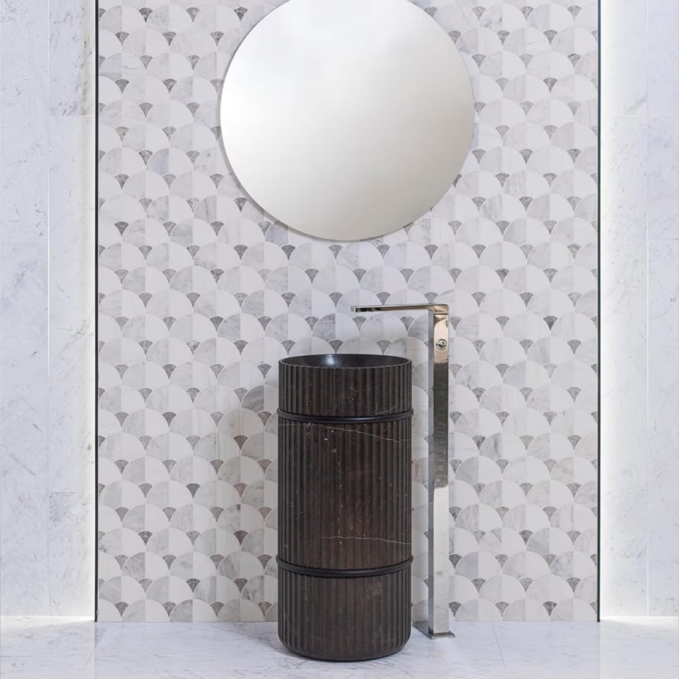 'Antic Colonial Figure Shell Light geometryczna mozaika kamienna