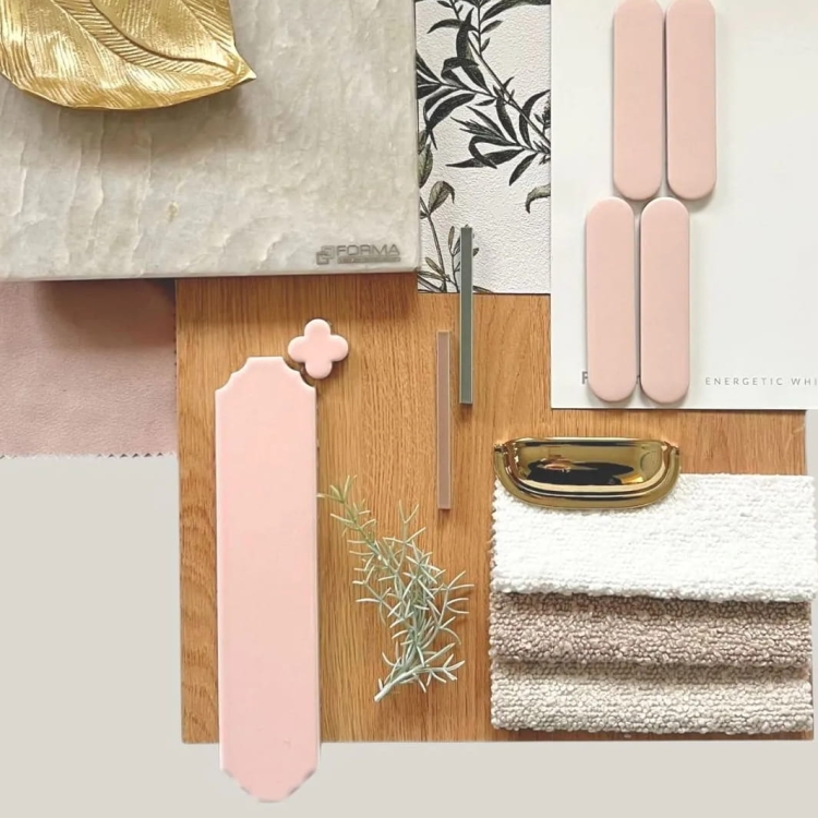 Raw Decor Cecile Pink Połysk różowa mozaika