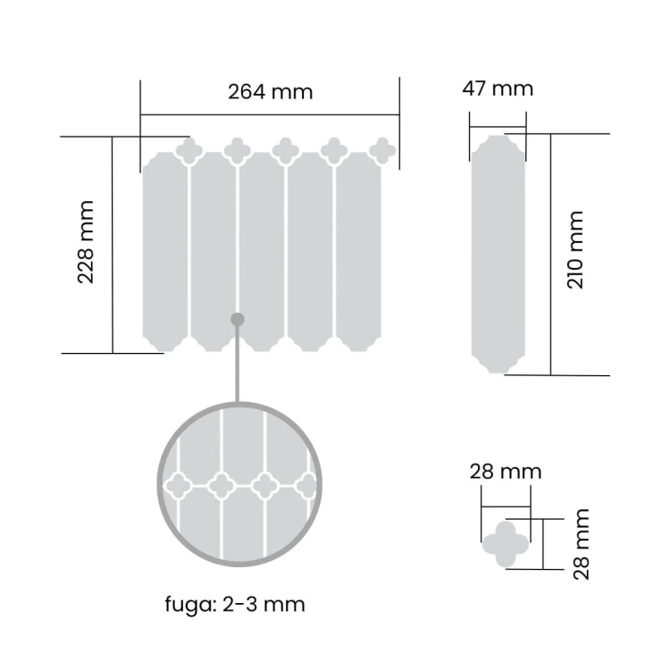 Raw Decor Cecile Pink Połysk różowa mozaika