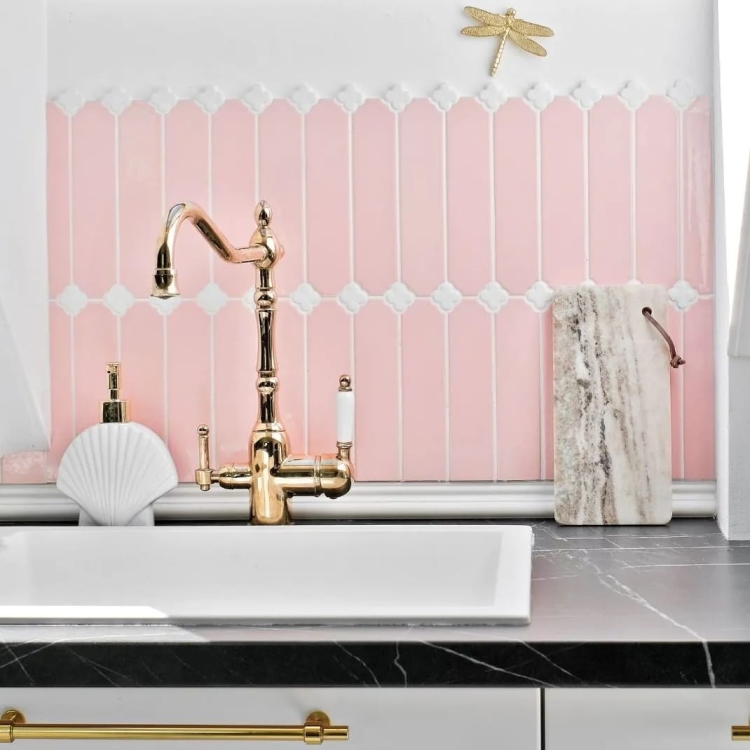 Raw Decor Cecile Pink Połysk różowa mozaika