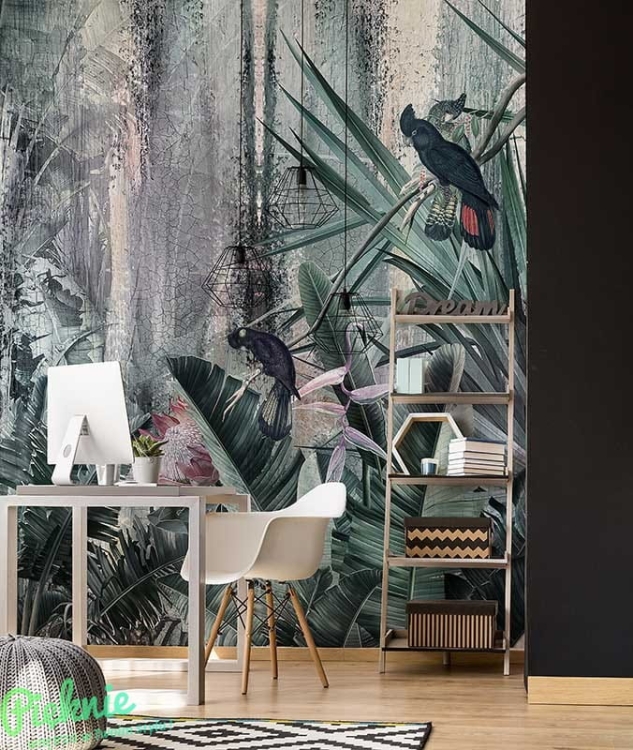 Tropikalne liście tapeta ścienna dżungla