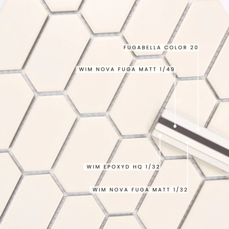 Raw Decor Heksalong Duży Kremowy Matowy HLKM