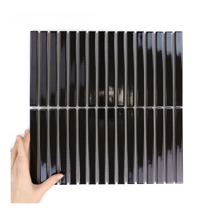 Raw Decor Stick czarna mozaika połysk uniwersalna