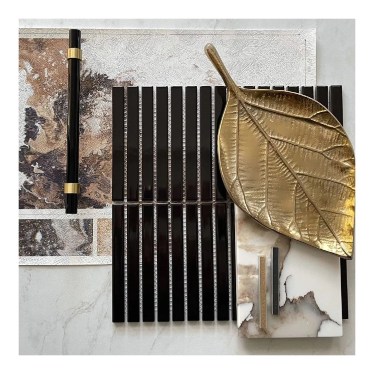 Raw Decor Stick czarna mozaika połysk uniwersalna