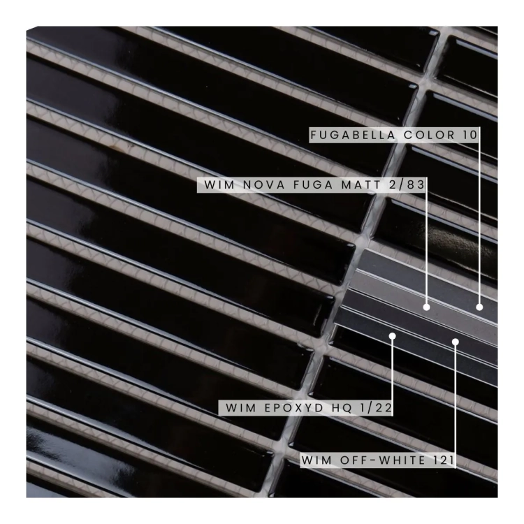 Raw Decor Stick czarna mozaika połysk uniwersalna