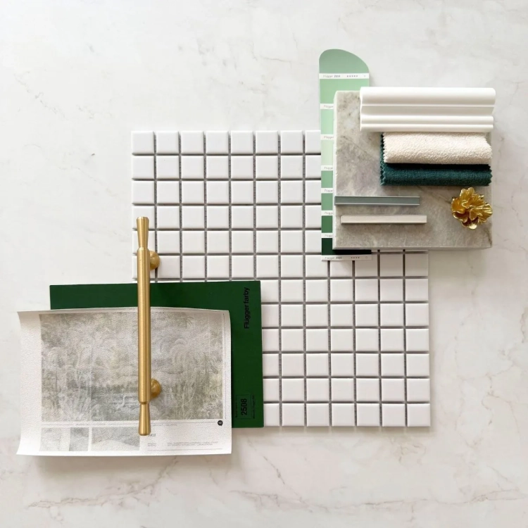 Raw Decor Mini Cubic Biała matowa mozaika uniwersalna