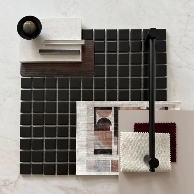 Raw Decor Mini Cubic Czarna matowa mozaika uniwersalna