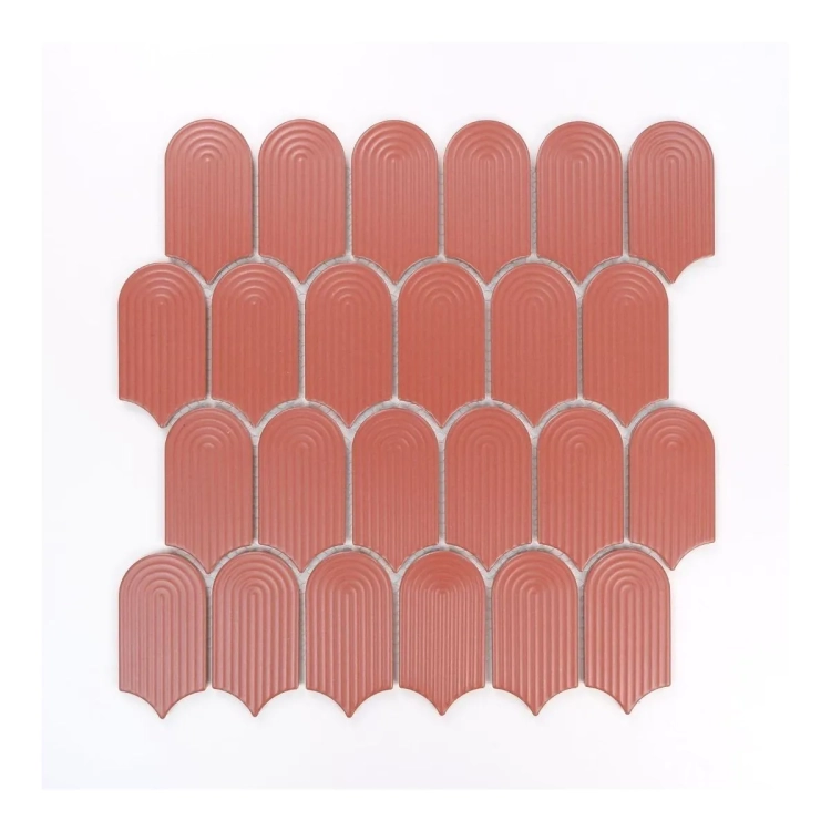 Raw Decor Wave Terracotta Mat LACZM mozaika ścienna