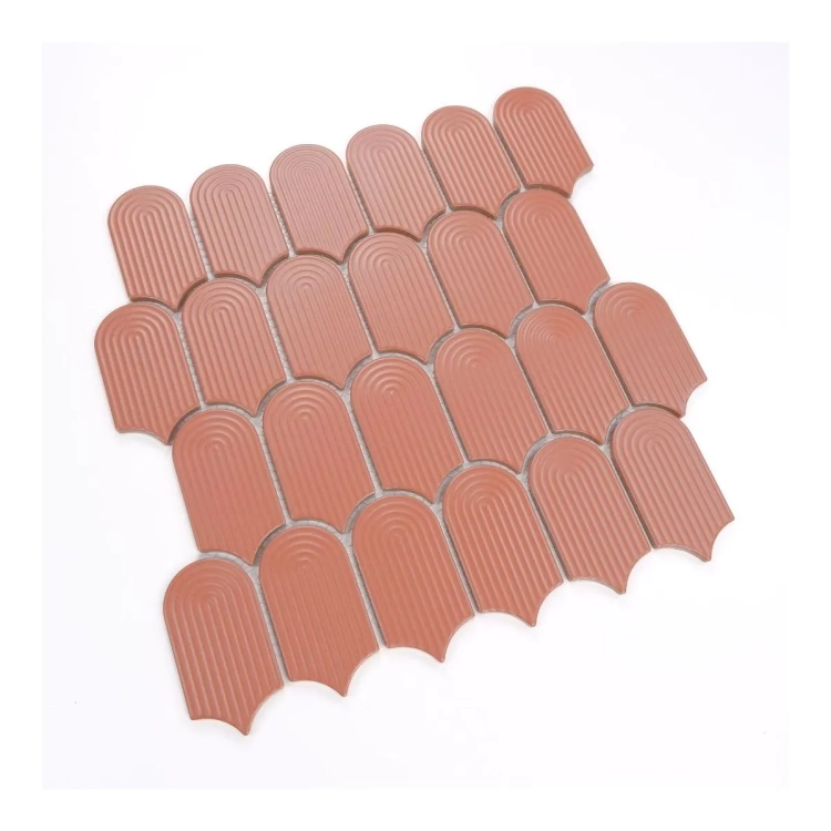Raw Decor Wave Terracotta Mat LACZM mozaika ścienna