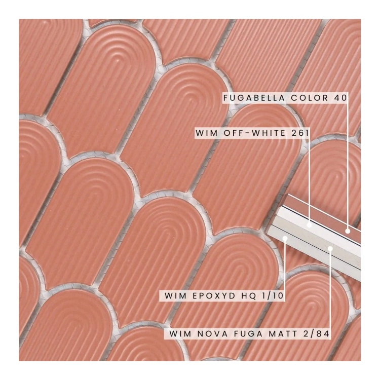 Raw Decor Wave Terracotta Mat LACZM mozaika ścienna