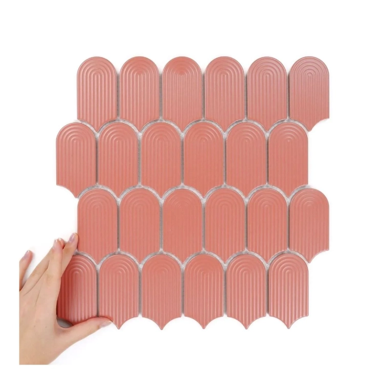 Raw Decor Wave Terracotta Mat LACZM mozaika ścienna