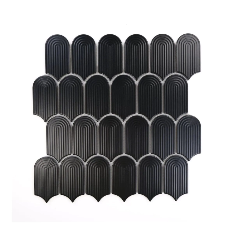 Raw Decor Wave Czarny Mat LACCM mozaika ścienna