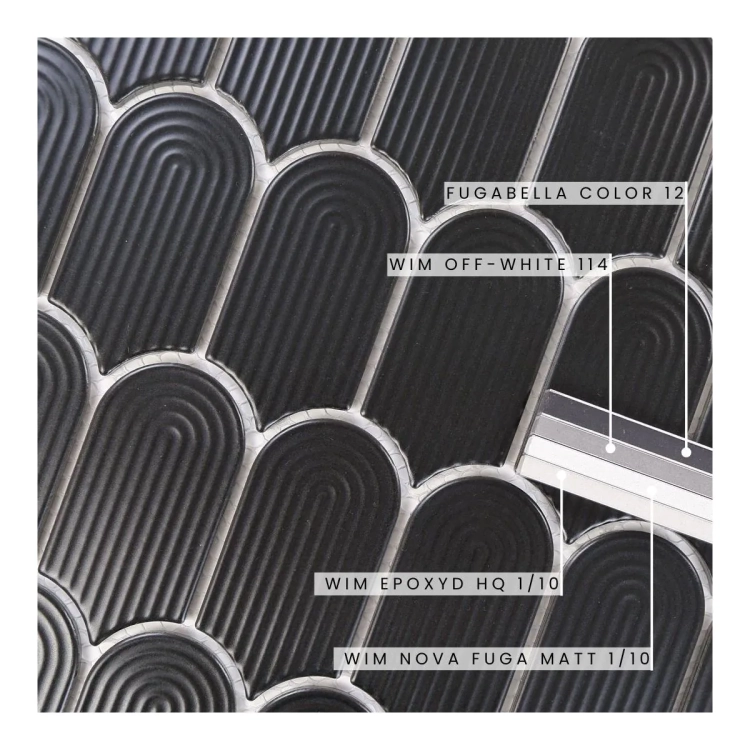 Raw Decor Wave Czarny Mat LACCM mozaika ścienna