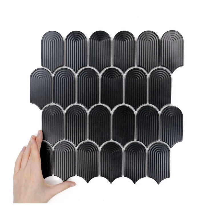 Raw Decor Wave Czarny Mat LACCM mozaika ścienna