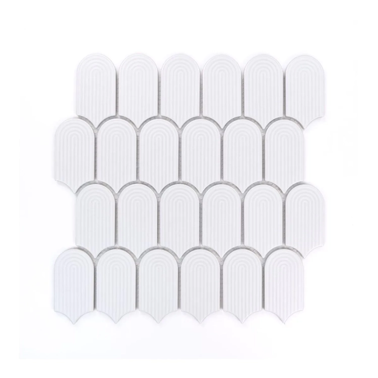 Raw Decor Wave Biały Mat LABM mozaika ścienna