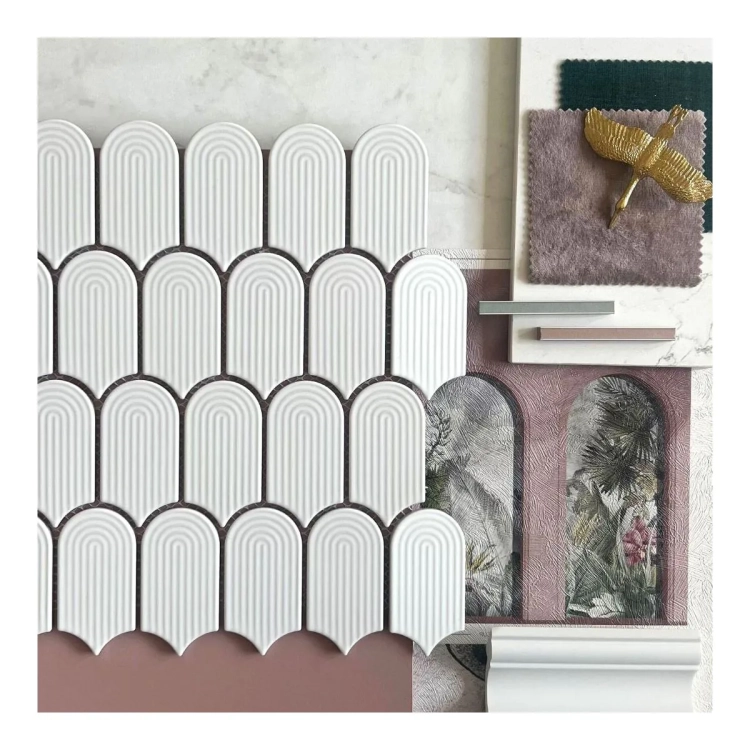 Raw Decor Wave Biały Mat LABM mozaika ścienna